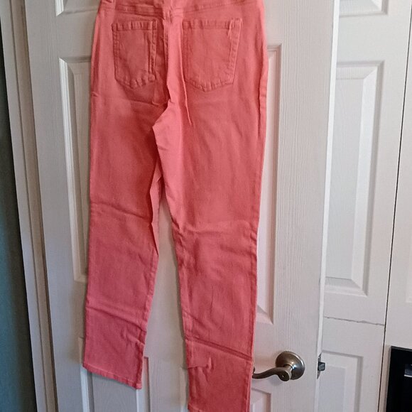 Gloria Vanderbilt Amanda Sz 10, Orange, Hi Rise Pants, NWOT, 5 Pockets, Denim - Picture 2 of 5